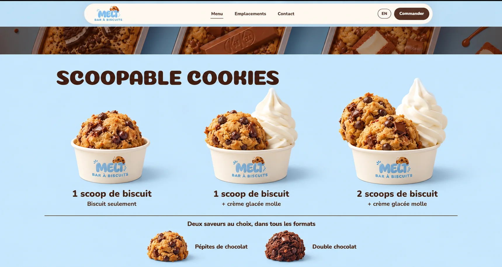 1 scoop de biscuit — Biscuit seulement